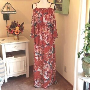 As U Wish Off-Shoulder Maxi Dress